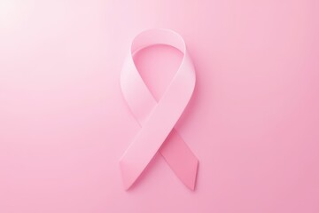 pink ribbon on a pink background