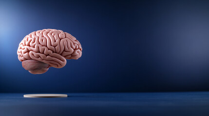 Glowing circuit board design shaped like a brain, representing technology and neuroscience innovation