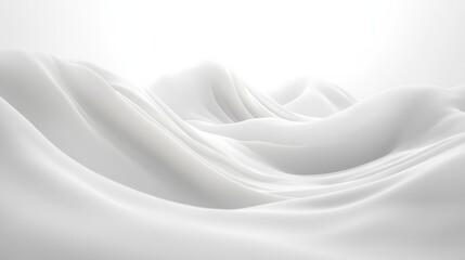 White abstract waves forming a beautiful landscape