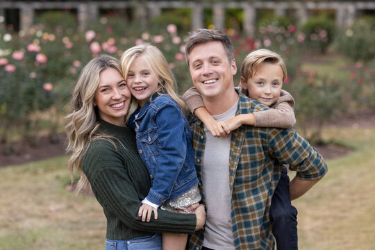 Portrait of a family standing together