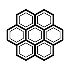 minimalistic page-honeycombs vector illustration