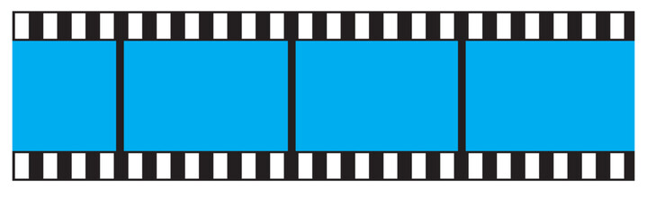 Realistic film strip on white background. Film strip design.