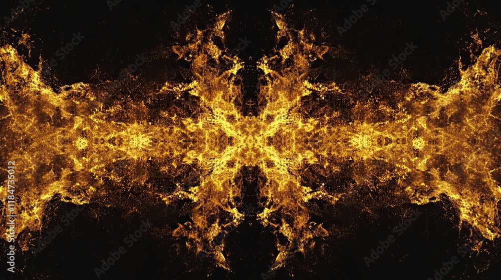Poster a gold dust glitter frame creates an elegant abstract background with space for text