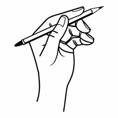 hand with a pen
