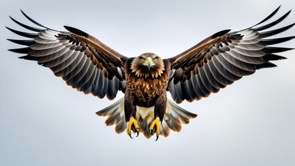 Obraz premium The Majestic Journey of an Eagle in Flight Across the Horizon