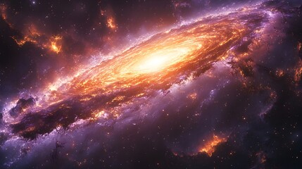 Abstract Galaxy with Swirling Patterns - Generative AI