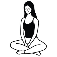 silhouette of a woman in yoga pose