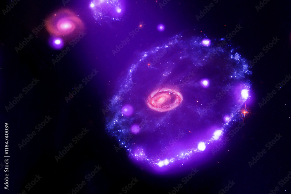 Wall mural beautiful multi-colored space nebula. elements of this image furnished by nasa