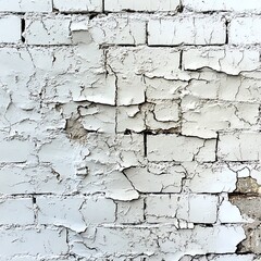 Obraz premium rustic white brick wall finish high resolution hd image