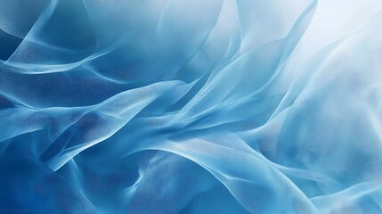 Obraz premium Abstract Blue Fabric Draped Waves Texture
