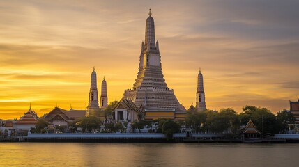 Fototapeta premium A View of a Large Building in the Middle of a City - Generative AI