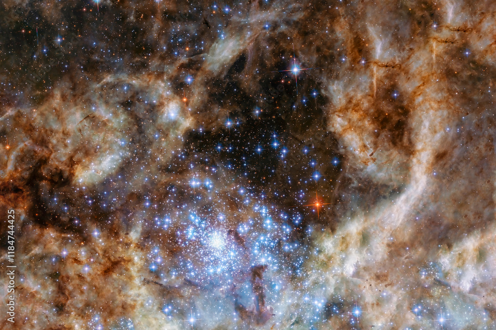 Wall mural beautiful multi-colored space nebula. elements of this image furnished by nasa