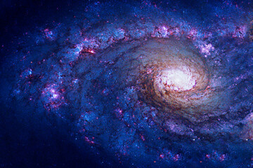 Beautiful multi-colored space nebula. Elements of this image furnished by NASA