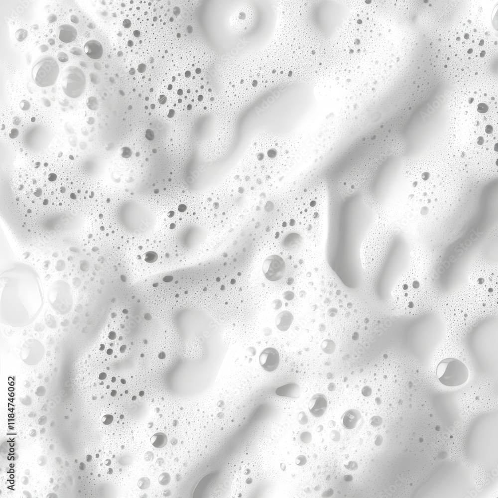 Poster closeup of creamy white foam texture abstract background image for design