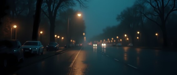 Fototapeta premium A dark, dreamy, and blurred image evoking the night