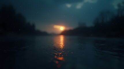 A dark, dreamy, and blurred image evoking the night