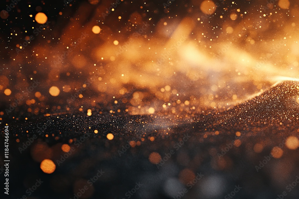 Aufkleber a top left golden light flare or glare for an overlay screen effect in a project. featuring a photog