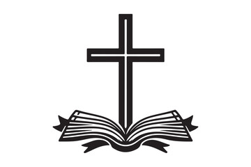 Christian cross icon 