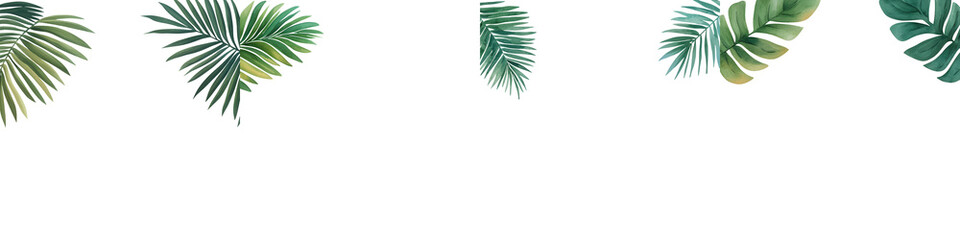 Serene Beach Scene in Watercolor Style