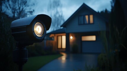 Night Vision CCTV Overlooking Property with Dim Lighting