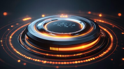 Obraz premium Integrated Detection Technology with Glowing Effects