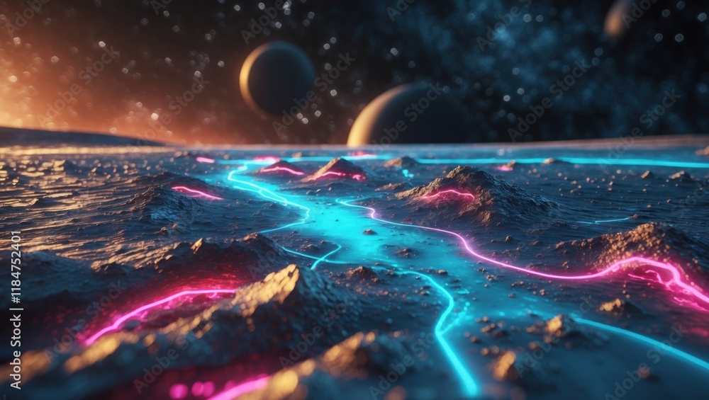 Canvas Prints sci-fi style surface