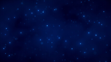 Fantastic blue background of blue particles, stardust, blue colors, 4k illustration