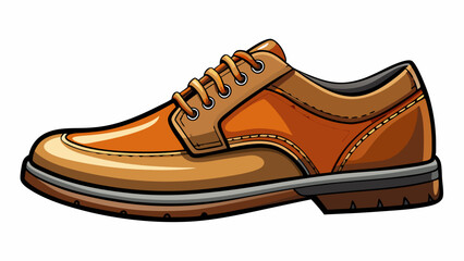 Brown man's shoe isolated on white background