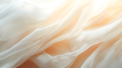 Draped Cream Colored Fabric Showing Soft Texture