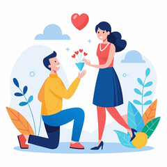 Fototapeta premium Propose Day white background