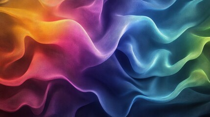 Obraz premium Colorful Abstract Waves with Soft Gradients in Digital Art Style