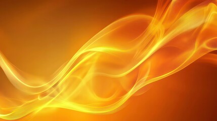 Abstract orange and yellow wave design.