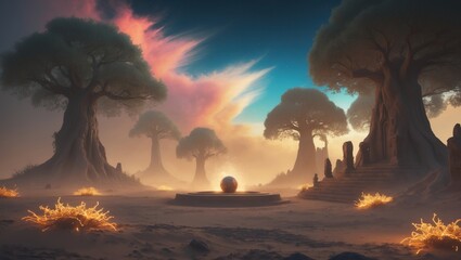 Beautiful Martian oak trees