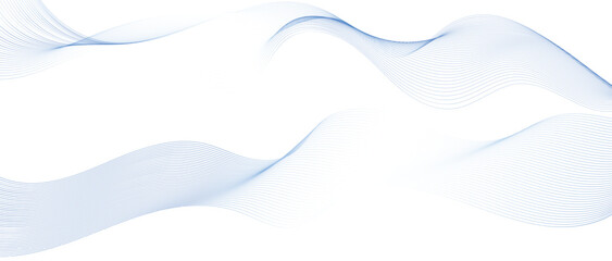 abstract blue wave background. Blue minimal round lines abstract background. Thin line wavy abstract vector background. Curve wave seamless pattern. Line art striped graphic template