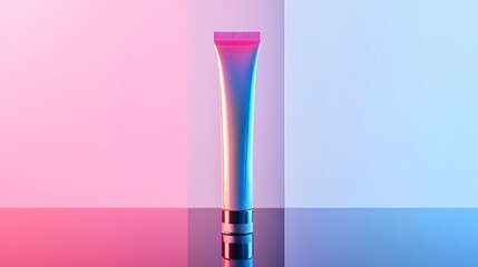 Bold 3D Holographic Toothpaste Design with Mirrored Surface Branding