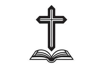 Christian cross icon 