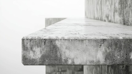Weathered concrete ledge, minimalist structure.