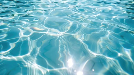 Obraz premium Rippled Water Background in a Clear Swimming Pool with Bright, Shining Sunlight