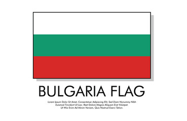 Bulgaria flag banner Bulgaria flag with white background illustration design Bulgaria independence day banner design 