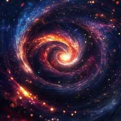 Mesmerizing Spiral Galaxy: A Cosmic Dance of Stars and Nebulae