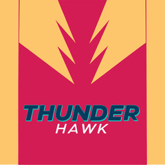 Dynamic Thunder Hawk logo vector for sports and business branding. Sleek, modern, and versatile design perfect for professional use in creative projects.