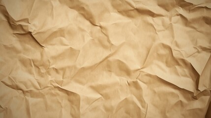 Fototapeta premium Crumpled Beige Paper Texture: A Stunning Abstract Background