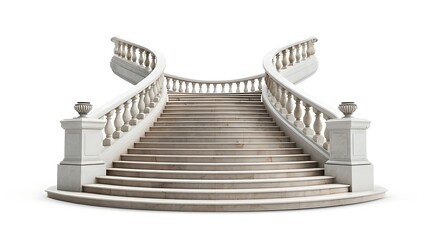 staircase isolated on a white background. 3d render.