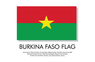 Burkina Faso flag banner Burkina Faso flag with white background illustration design Burkina Faso independence day banner design 