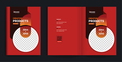 Brochure bi fold catalog design cover template layout fully editable