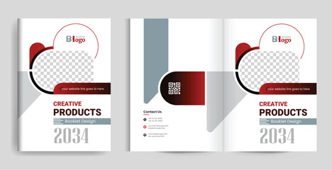 Bi fold brochure catalog design cover template layout fully editable