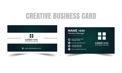 Creative Minimalist Templet Layout Vector Business Card Design