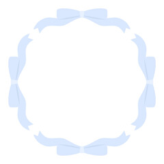 Obraz premium ブルーリボンのスクエアフレーム★PNG