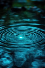 close-up of glowing ripples in water symbolizing subtle and far-reaching effects of intuitive insights