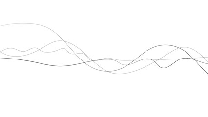 Banner with wavy lines, abstract background. Abstract frequency sound wave lines and technology curve lines background.